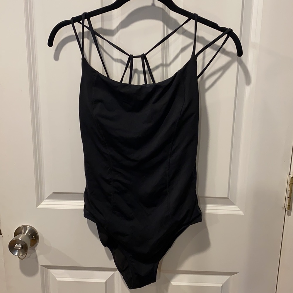 Althleta Black Strappy Back One Piece EUC - Picture 4 of 12